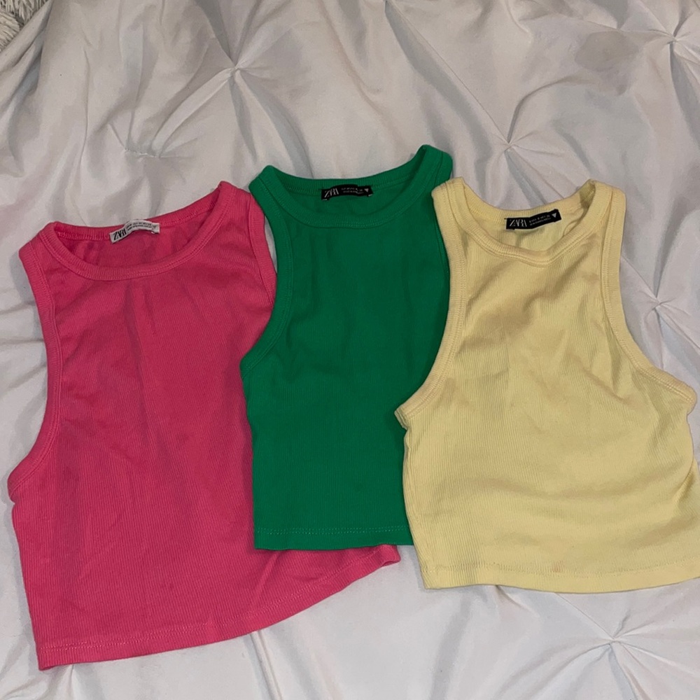 Three zara tank tops